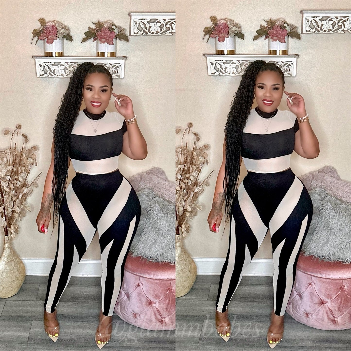 KYLIE SET (BLACK/NUDE)