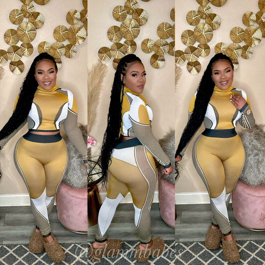 MUSTARD BABE SET (MUSTARD/ MULTI)