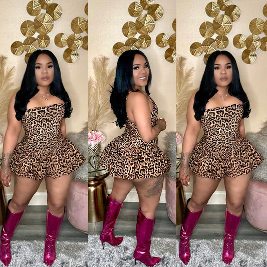 LEOPARD BUBBLE BABE MINI DRESS