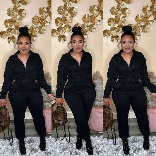 BLACK JOGGER SET