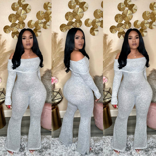 HEATHER GREY BABE JUMPSUIT