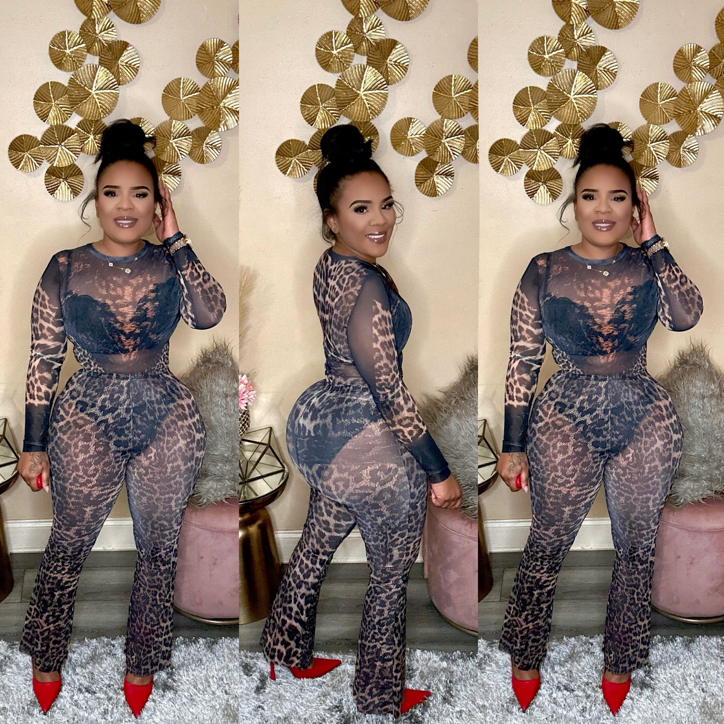 WILDLIFE MESH SET (LEOPARD)