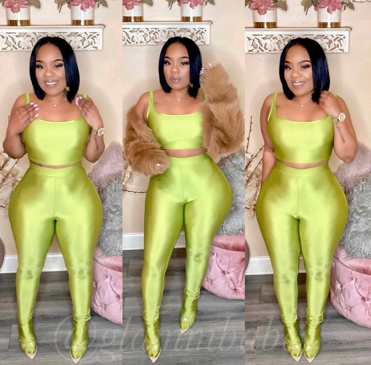 BARBIE GLAMM SET (CHARTREUSE)