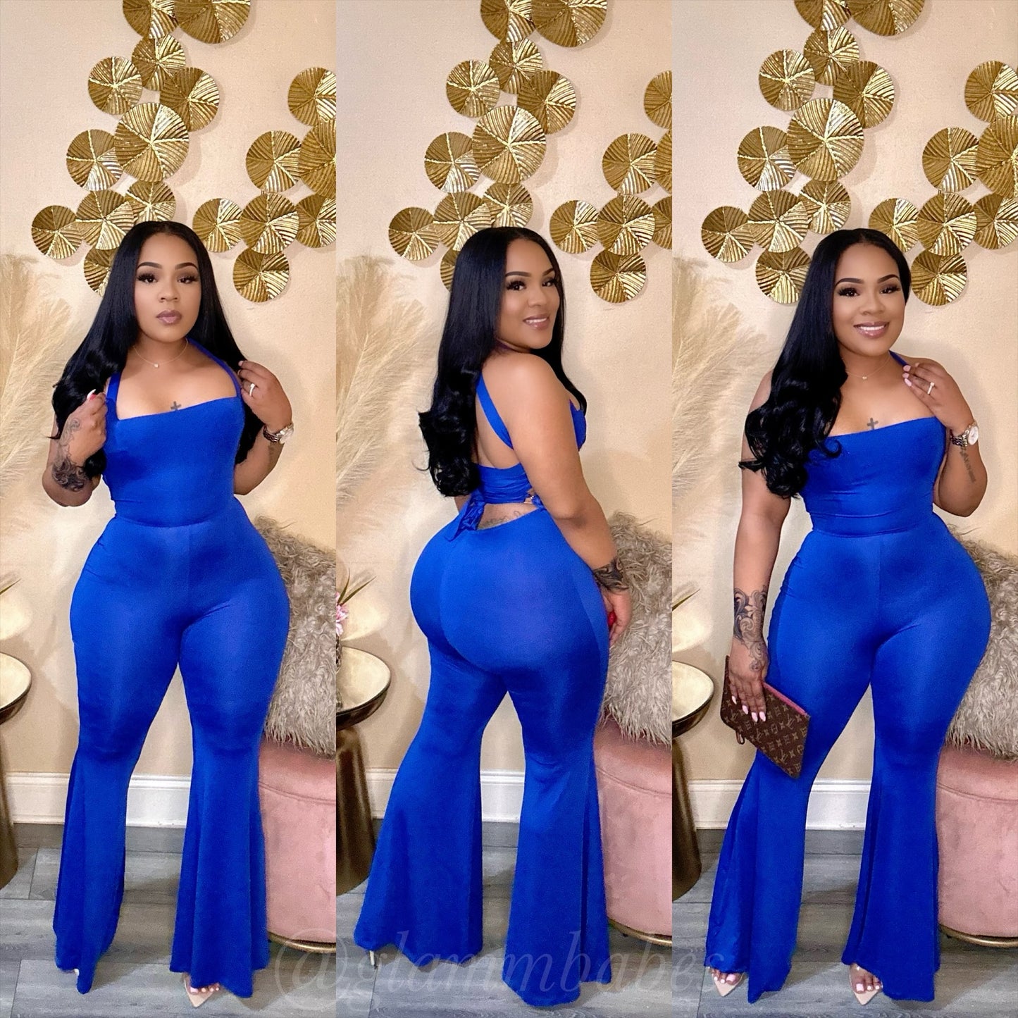 ROYAL BLUE BABE JUMPSUIT