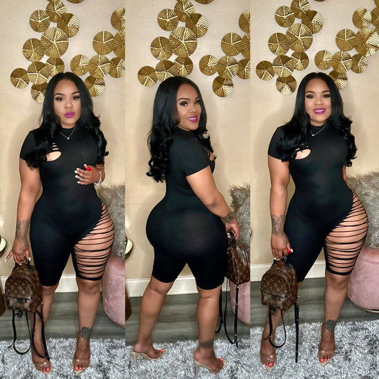 BAD GAL ROMPER (BLACK)