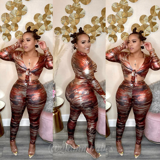 METALLIC BABE SET (RUST/MULTI)