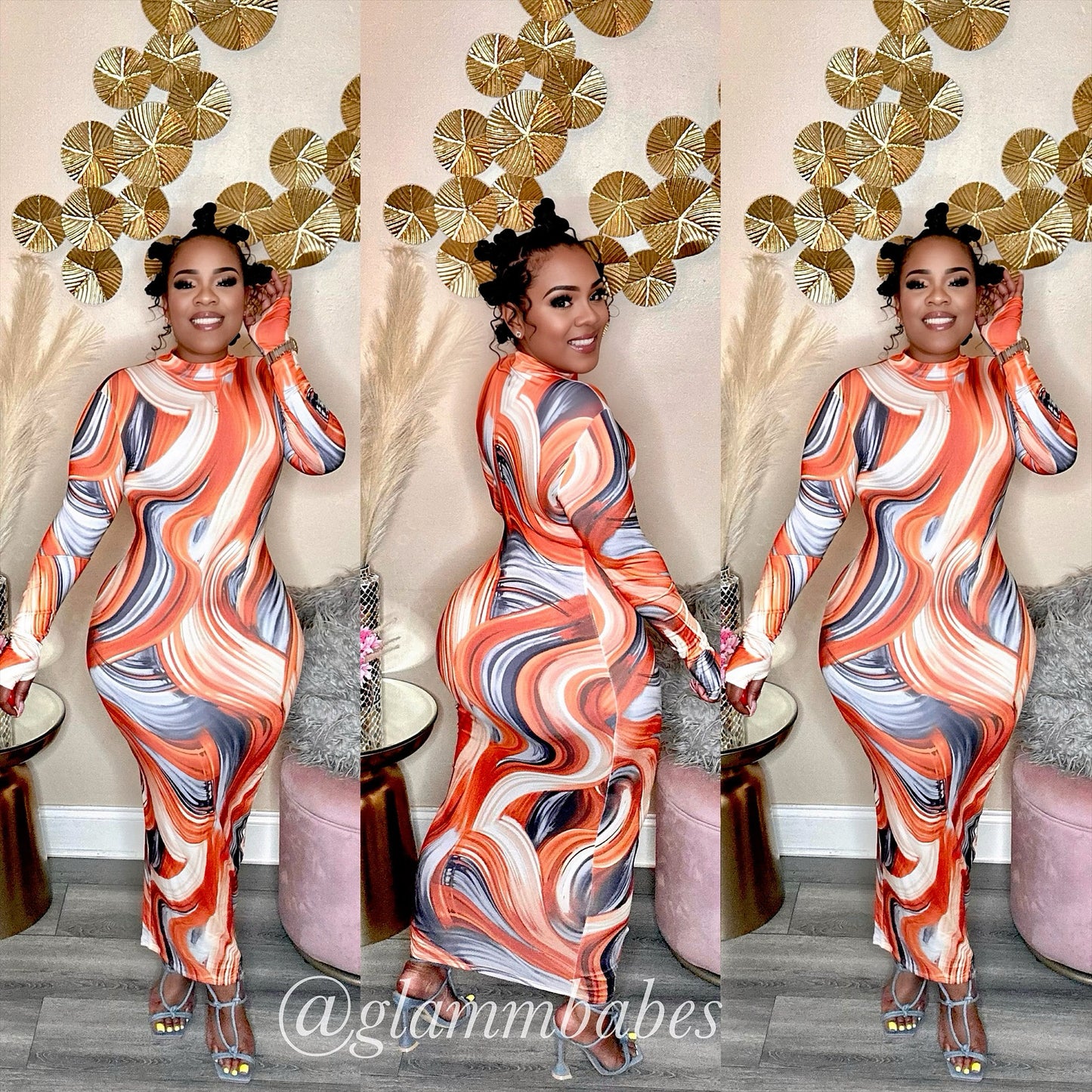WAVES BABE MIDI (ORANGE/MULTI)