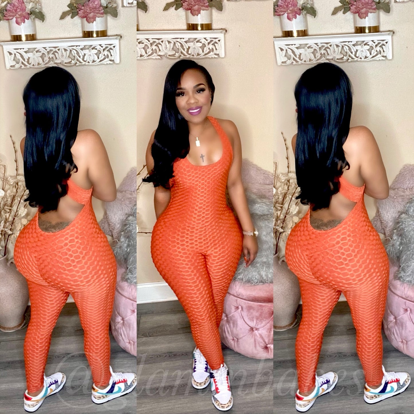 LIRA JUMPSUIT SET (RUST)